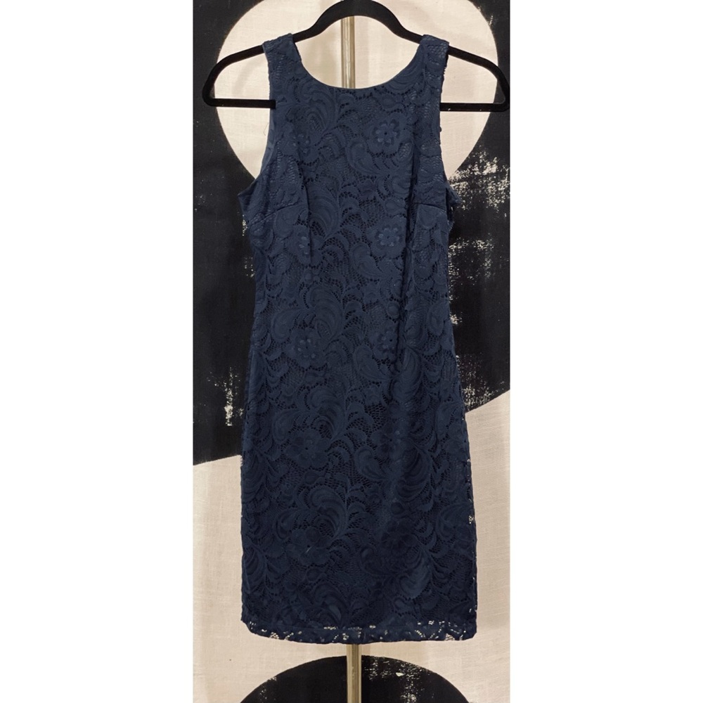 Love, Nickie Lew MED Navy Floral Lace Dress